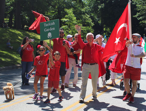 Turkish Garden in Parade of Flags on One World Day in Cleveland 2019